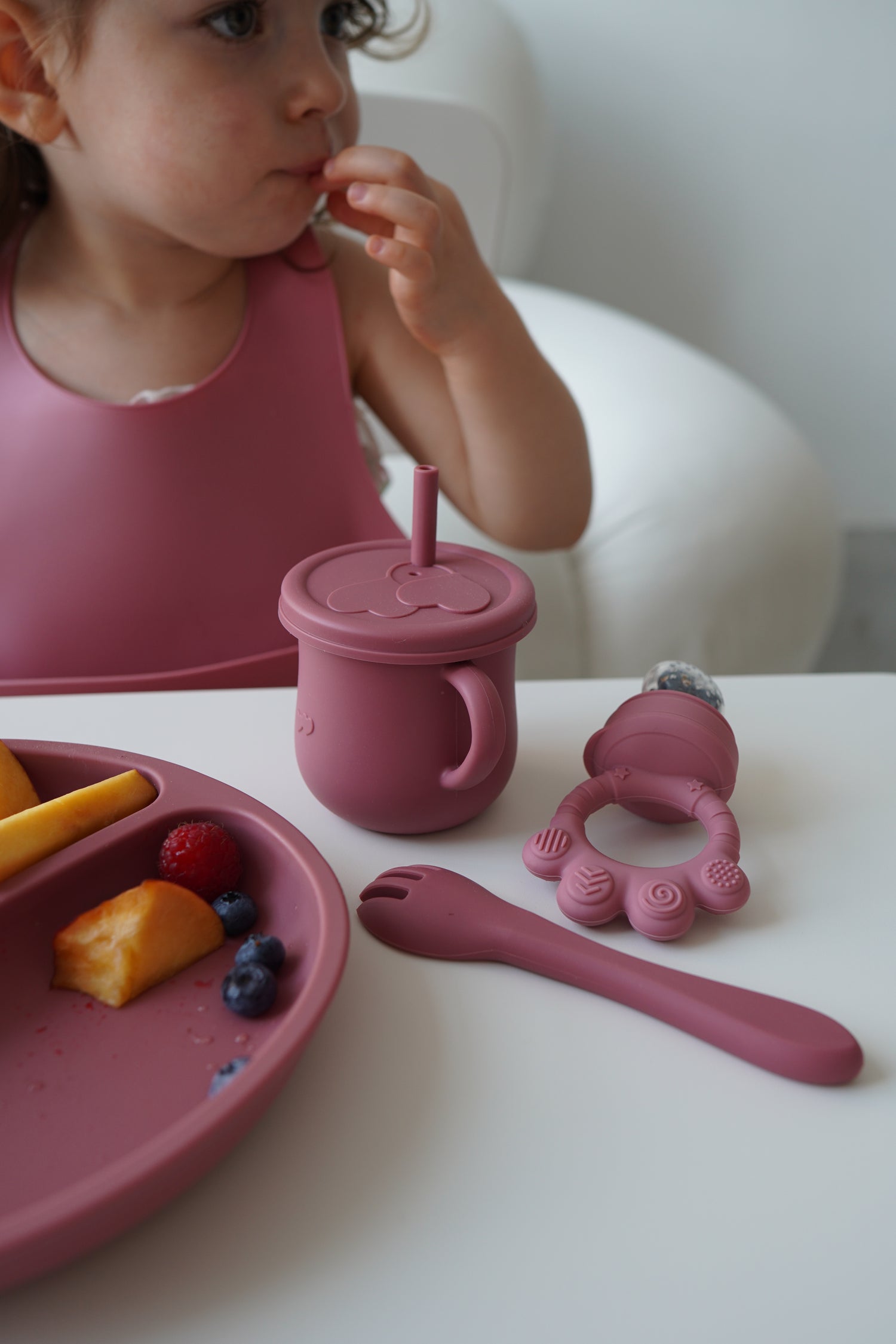 Lalaby First Bite - silikonowe sztućce dla dzieci w kształcie misia